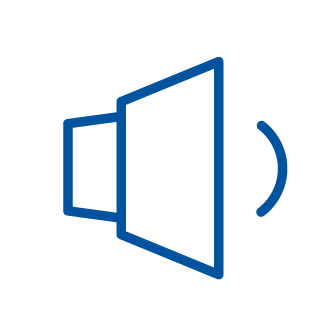 Icon of a speaker depicting volume